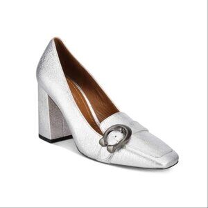 COACH Metallic Silver Elegant Jade Pump Size 7